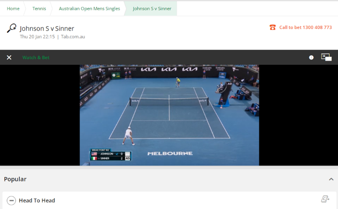Aus open online watch live online